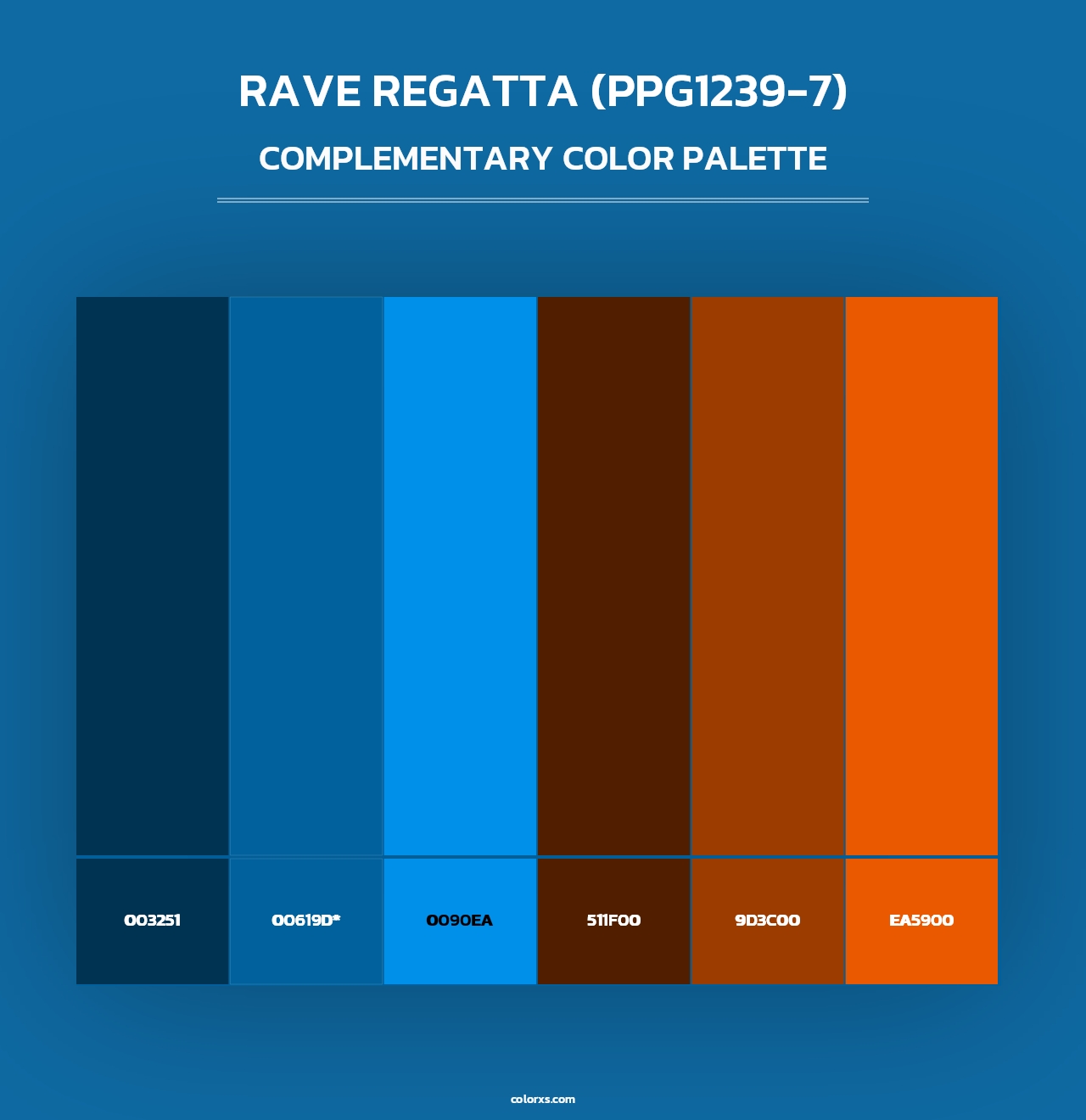Rave Regatta (PPG1239-7) - Complementary Color Palette