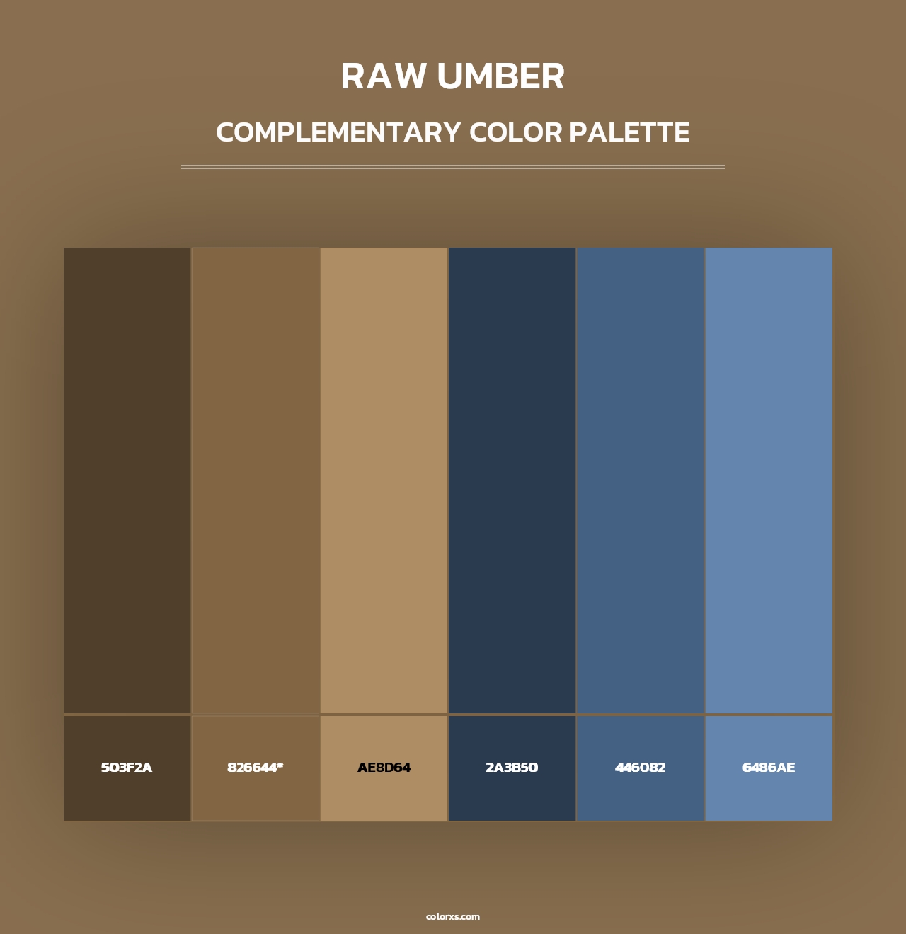 Raw Umber - Complementary Color Palette
