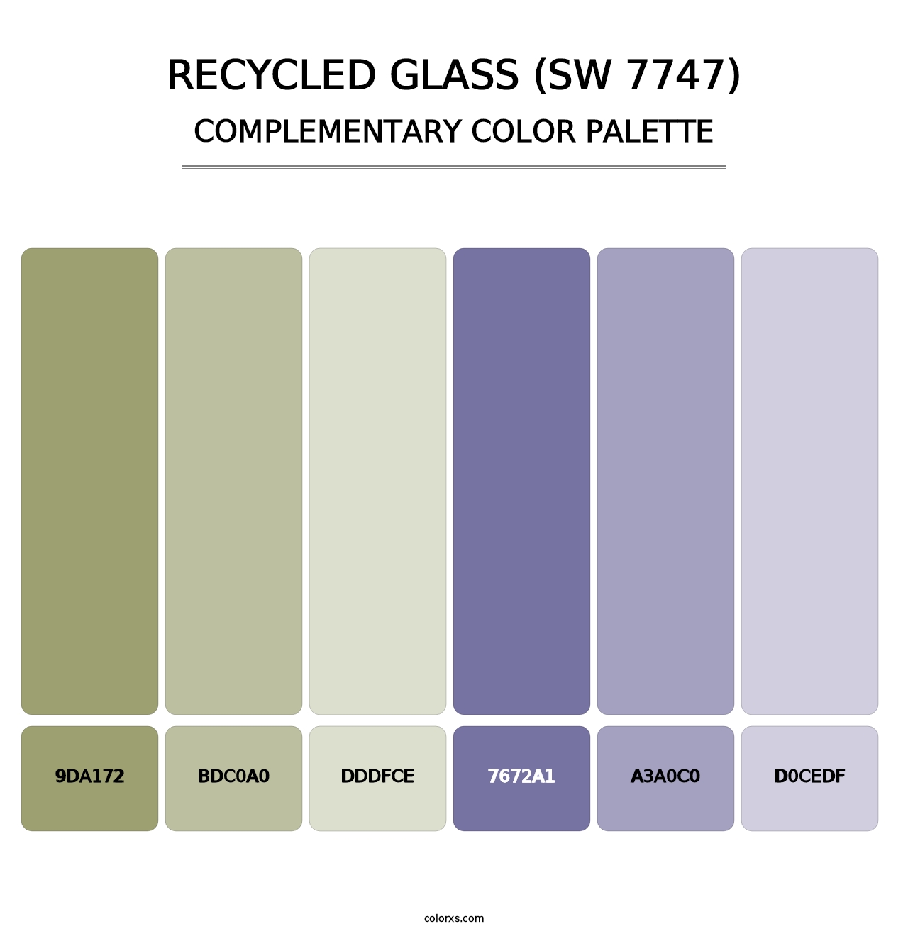 Recycled Glass (SW 7747) - Complementary Color Palette