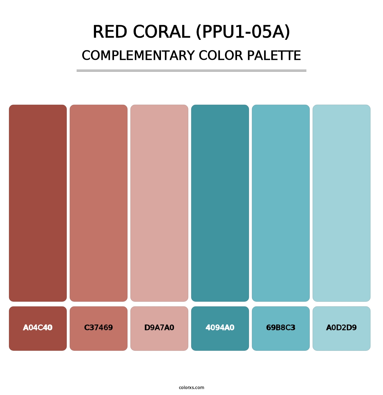 Red Coral (PPU1-05A) - Complementary Color Palette