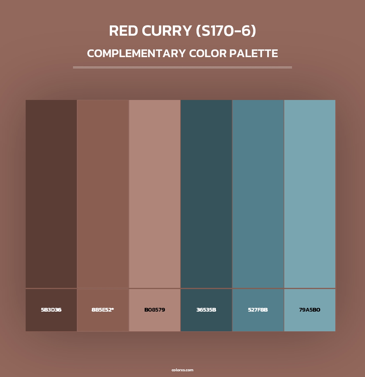 Red Curry (S170-6) - Complementary Color Palette
