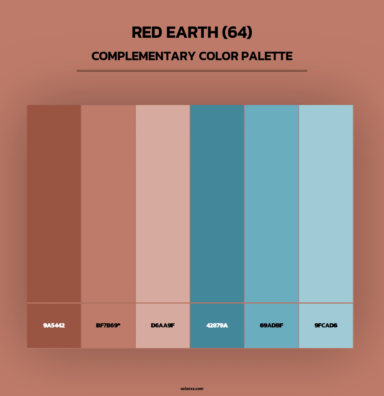 Red Earth (64) - Complementary Color Palette