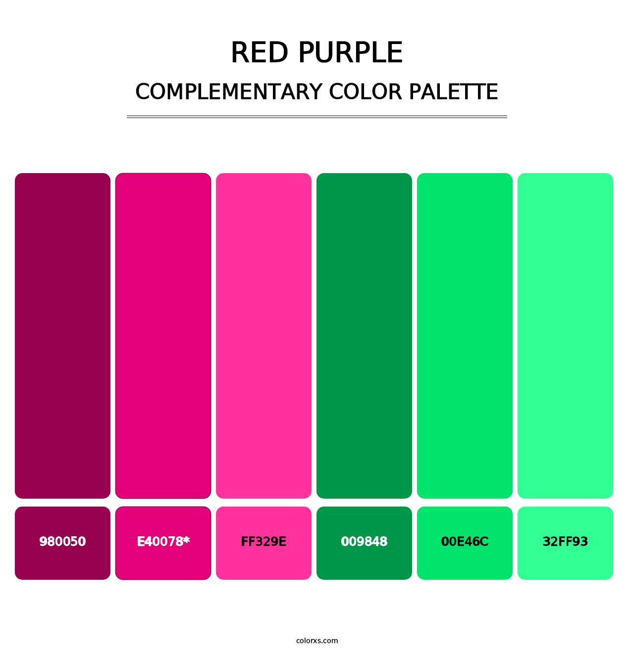 Red Purple - Complementary Color Palette