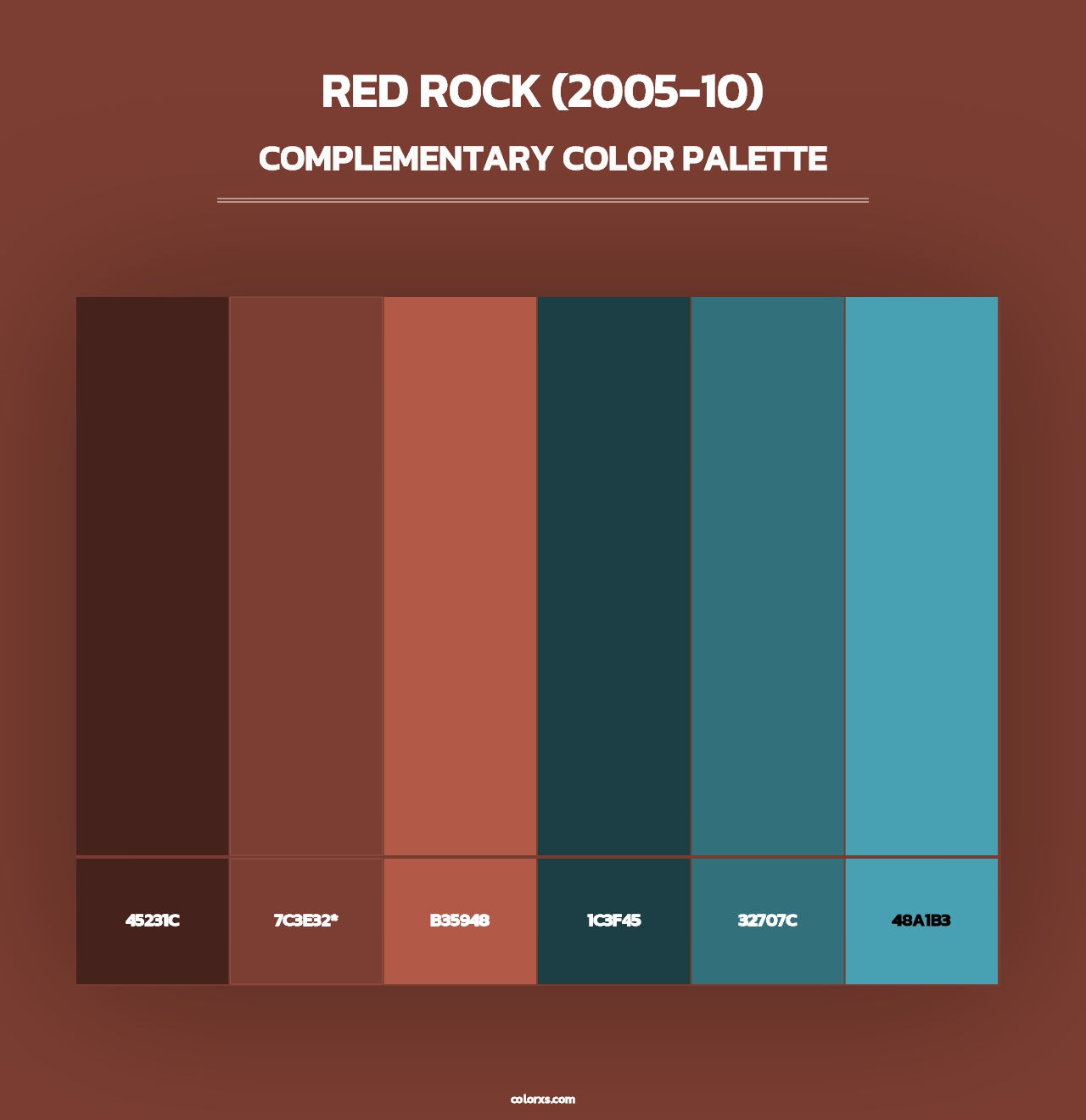 Red Rock (2005-10) - Complementary Color Palette