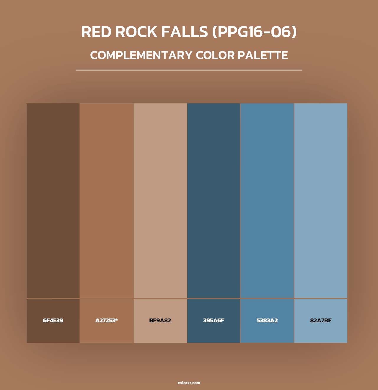 Red Rock Falls (PPG16-06) - Complementary Color Palette