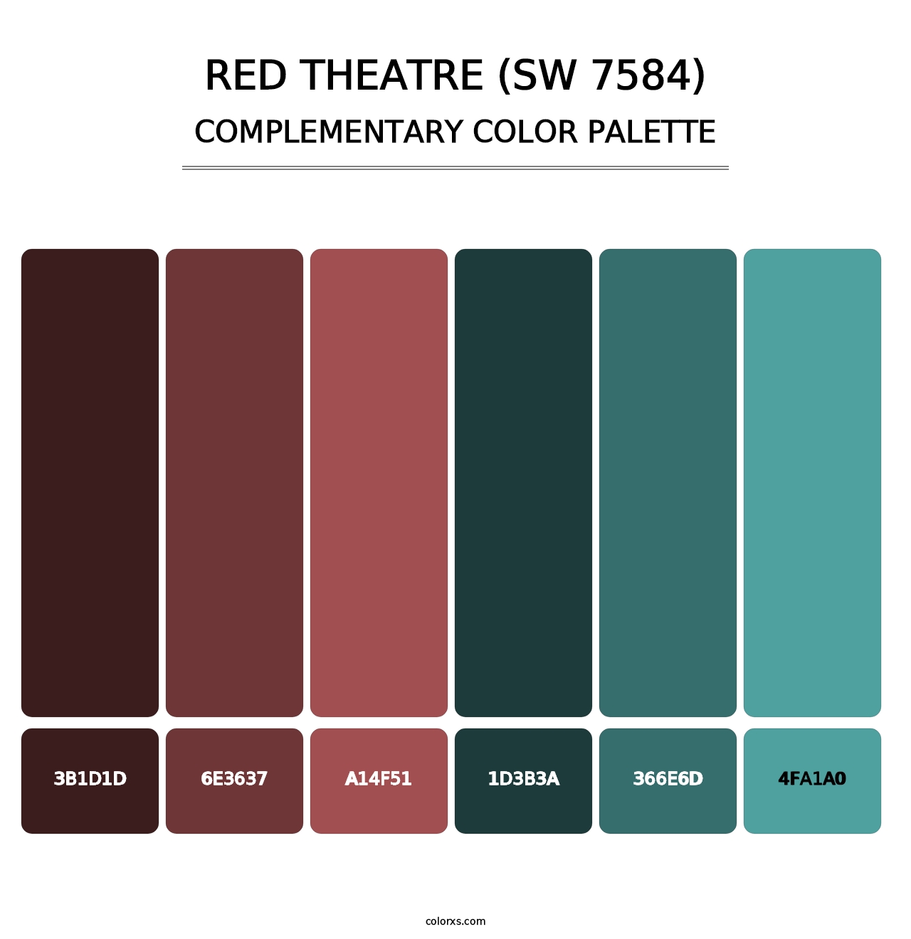 Red Theatre (SW 7584) - Complementary Color Palette