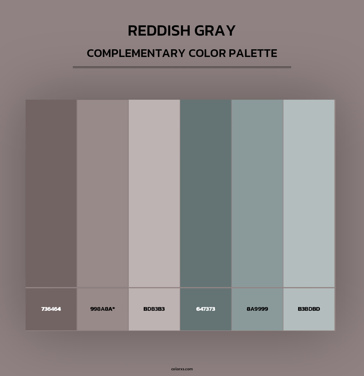 Reddish Gray - Complementary Color Palette