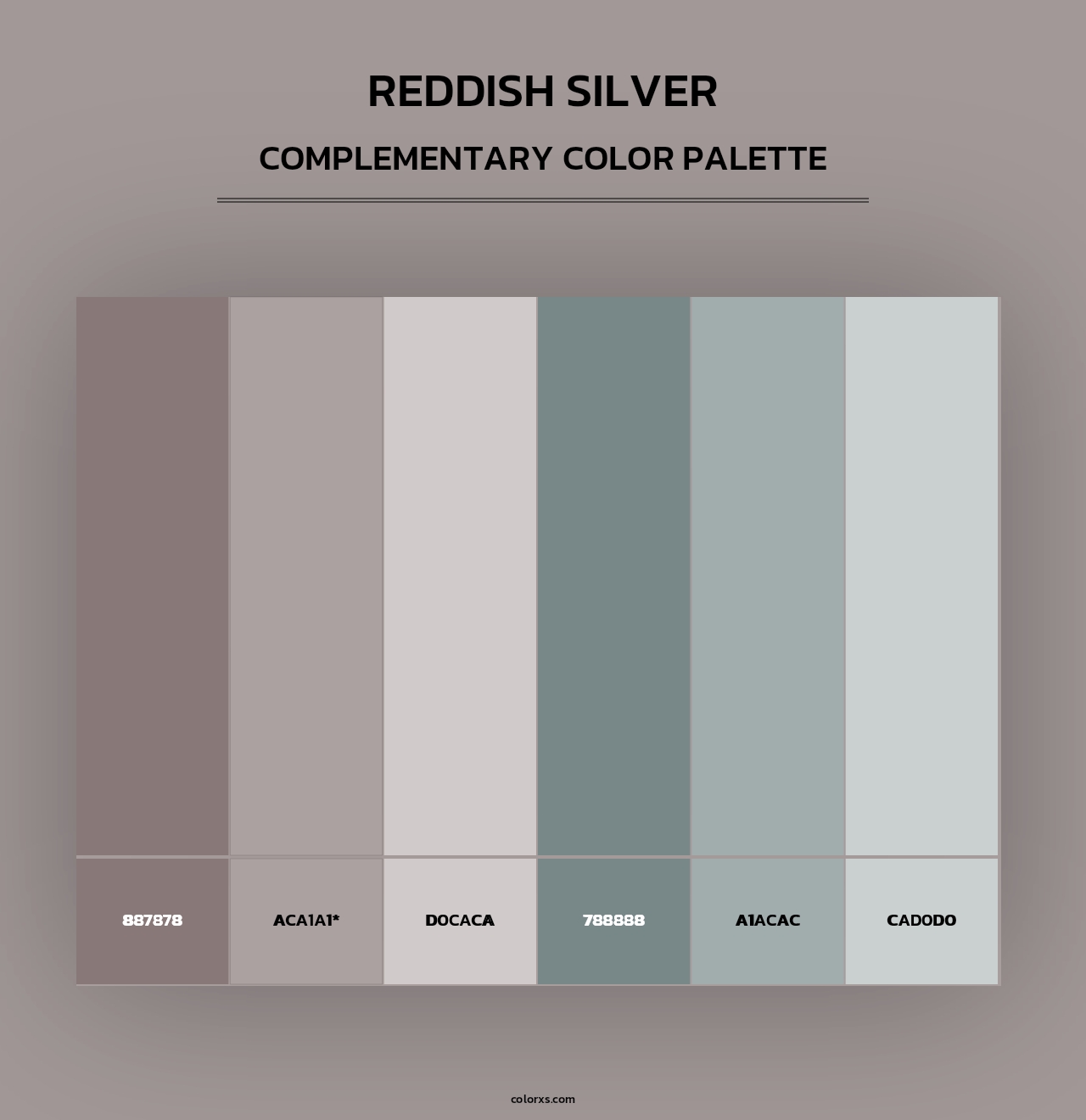 Reddish Silver - Complementary Color Palette