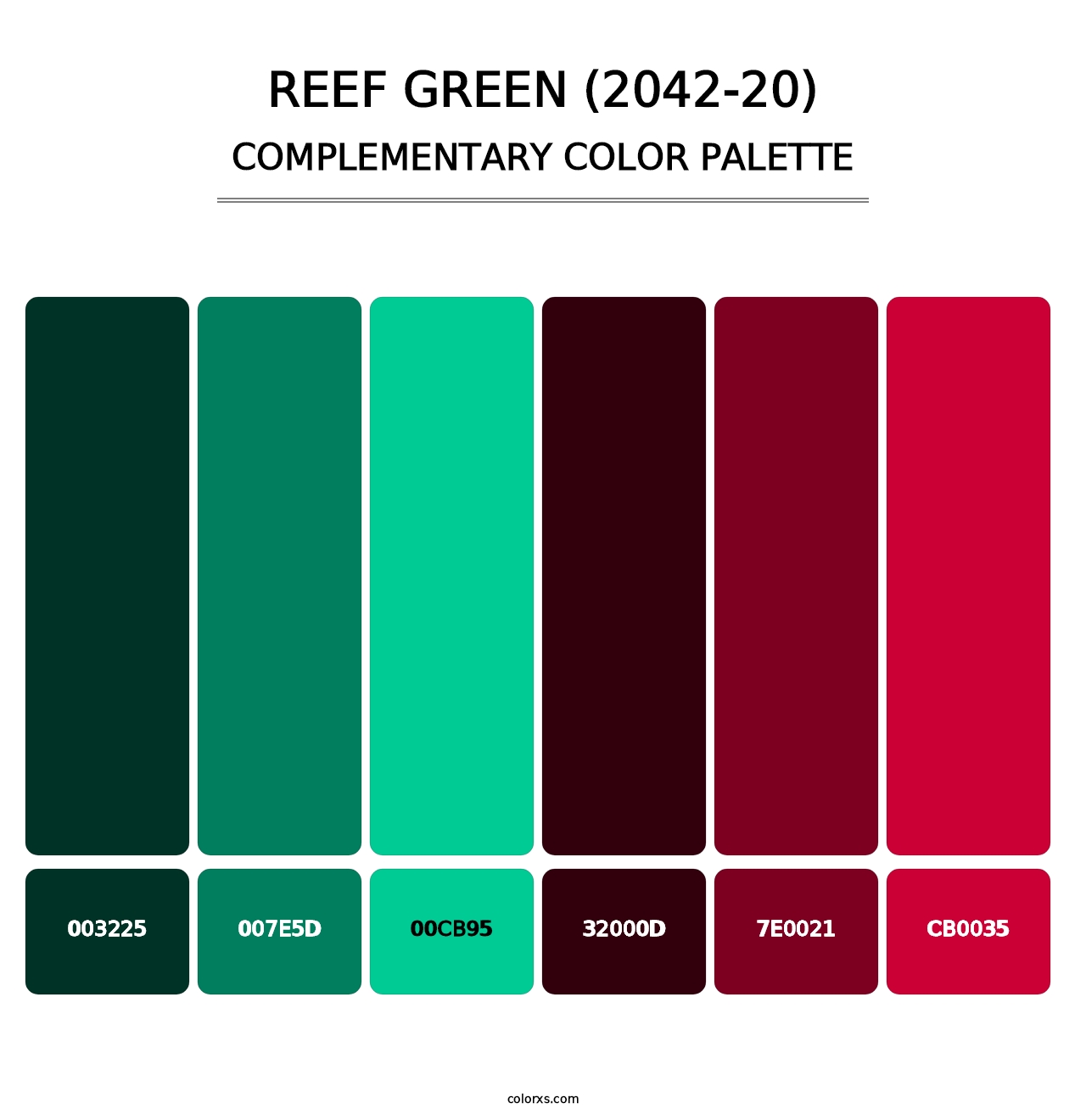 Reef Green (2042-20) - Complementary Color Palette