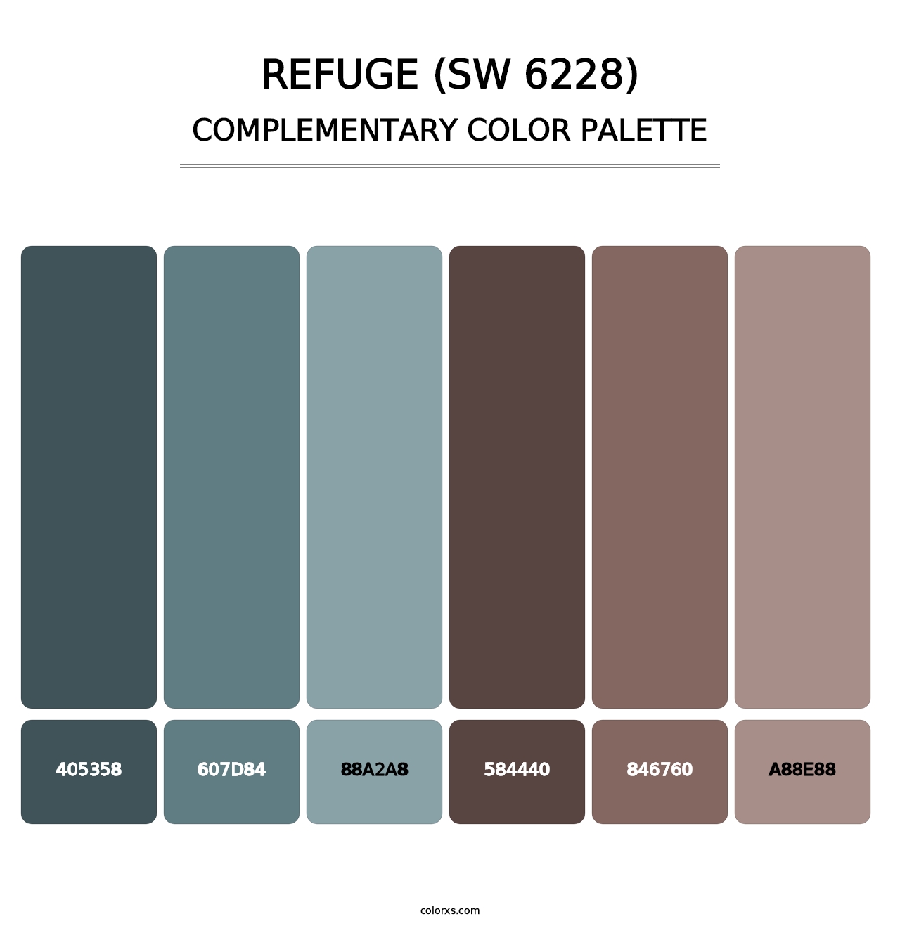 Refuge (SW 6228) - Complementary Color Palette