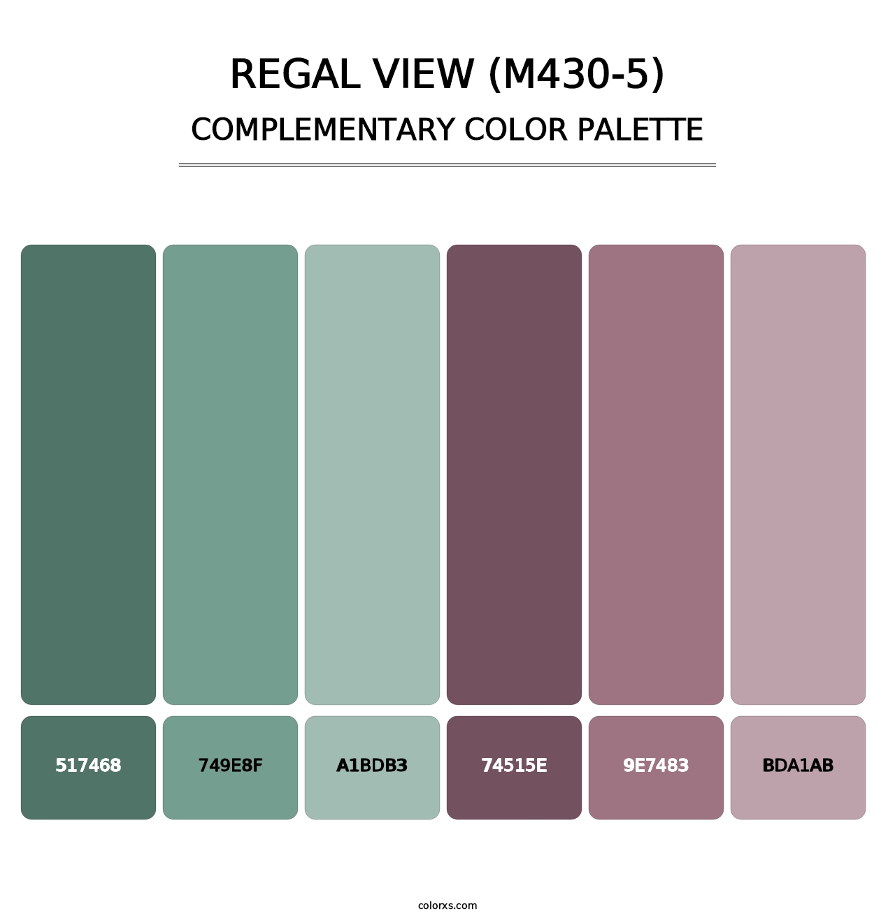 Regal View (M430-5) - Complementary Color Palette