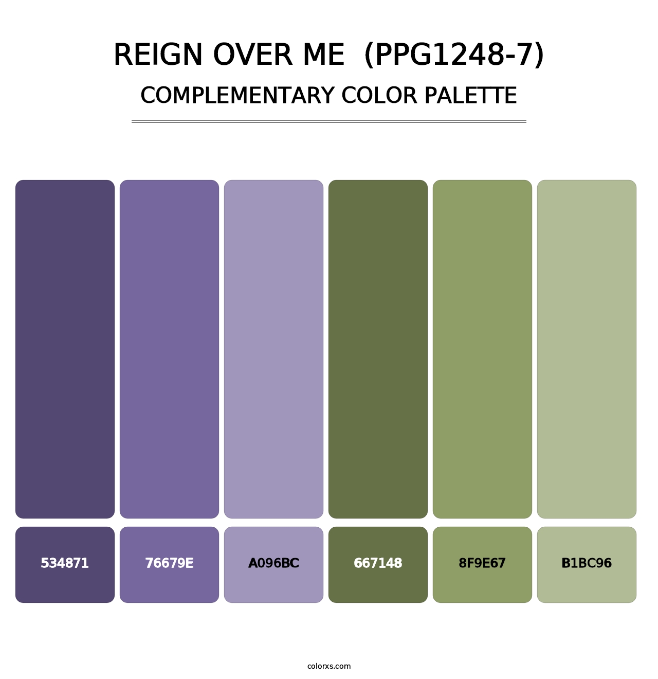 Reign Over Me  (PPG1248-7) - Complementary Color Palette