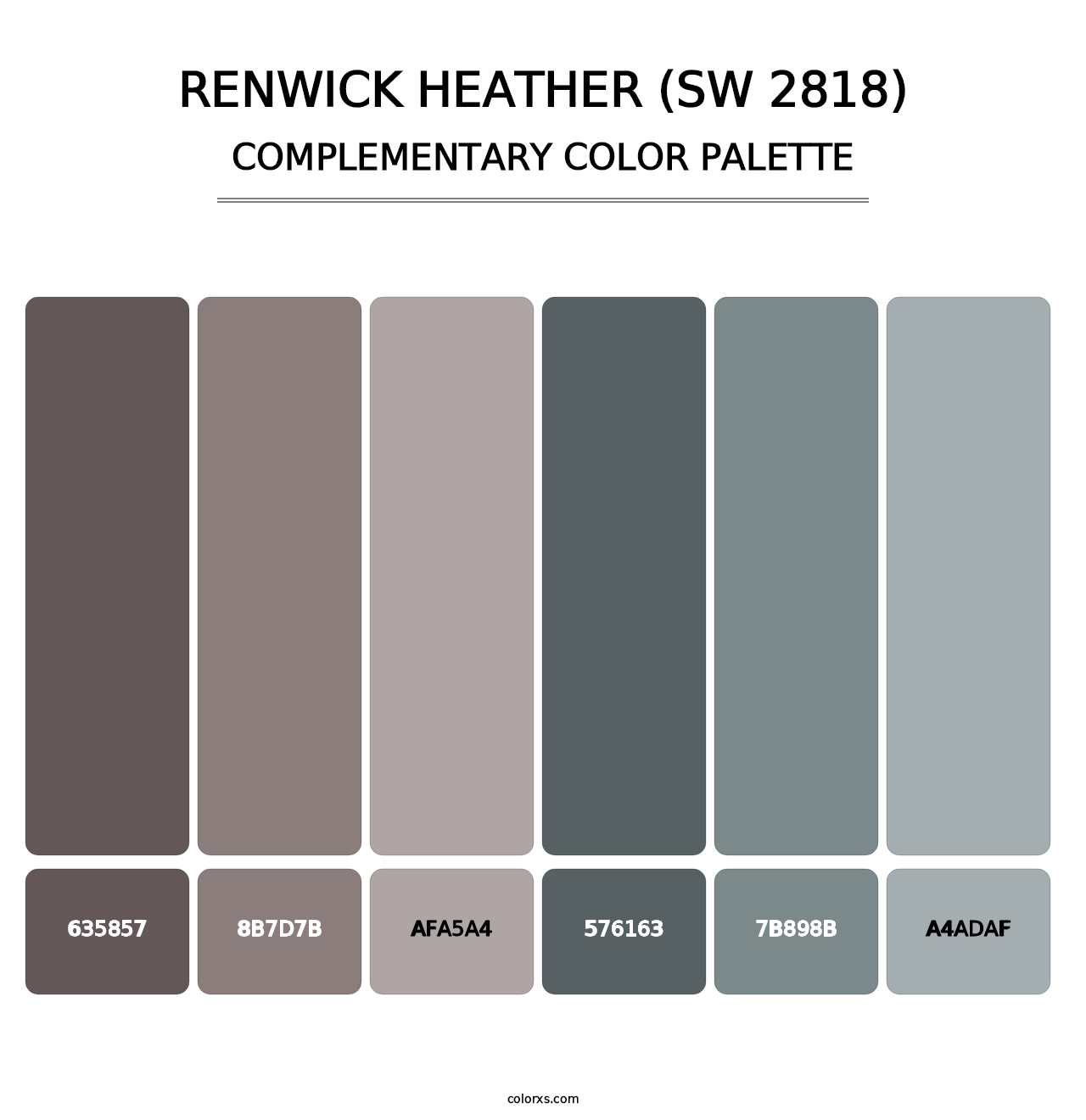 Renwick Heather (SW 2818) - Complementary Color Palette
