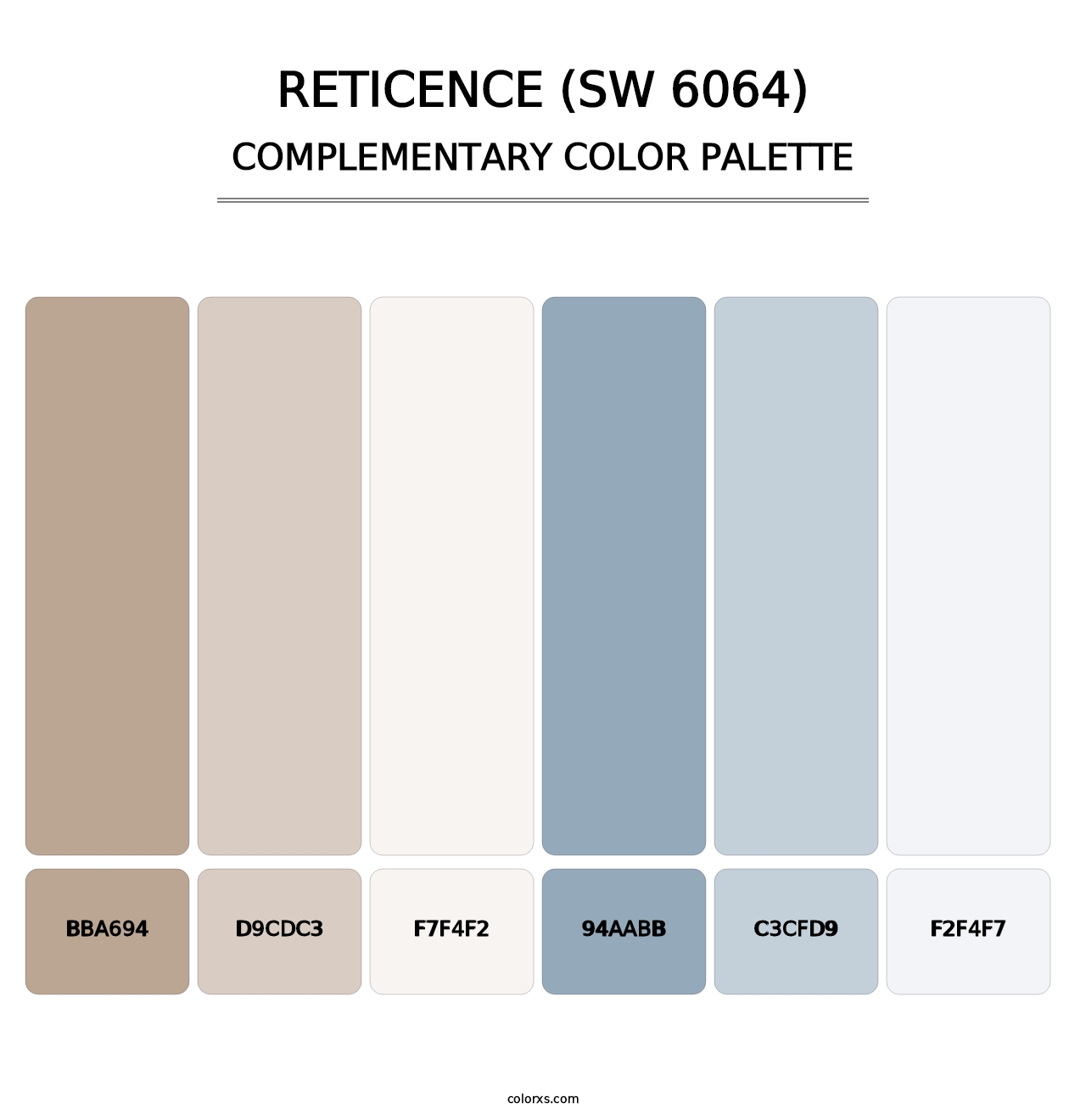 Reticence (SW 6064) - Complementary Color Palette