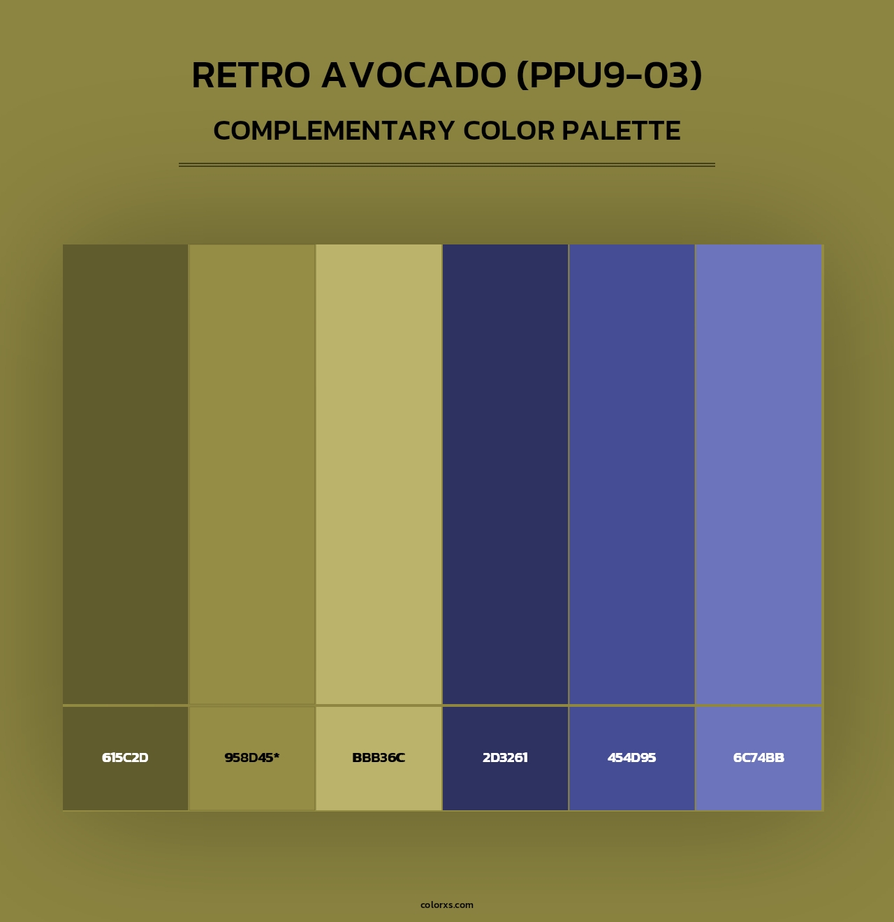 Retro Avocado (PPU9-03) - Complementary Color Palette