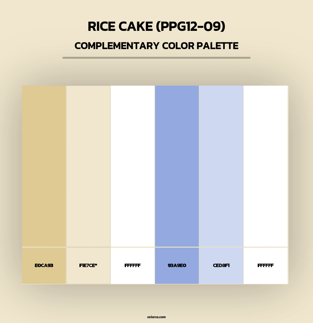 Rice Cake (PPG12-09) - Complementary Color Palette