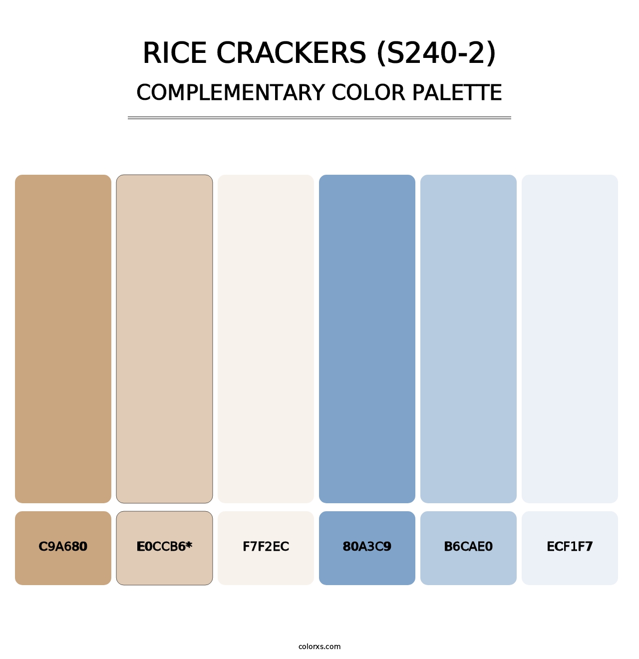 Rice Crackers (S240-2) - Complementary Color Palette