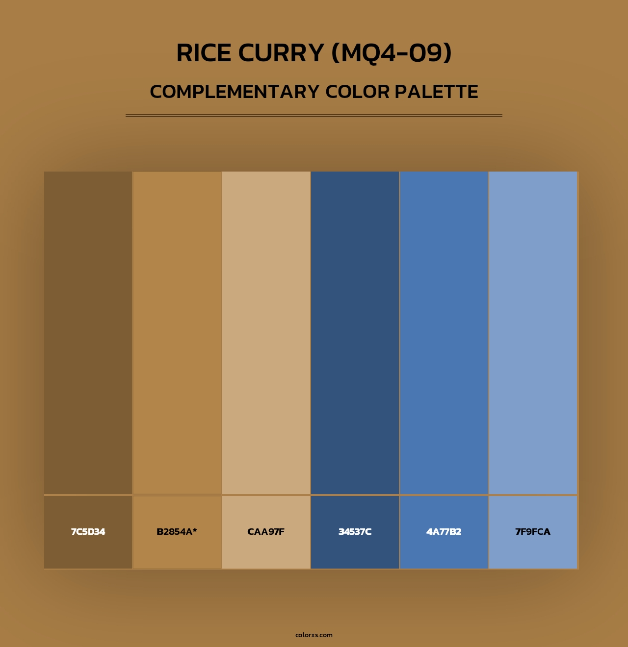 Rice Curry (MQ4-09) - Complementary Color Palette