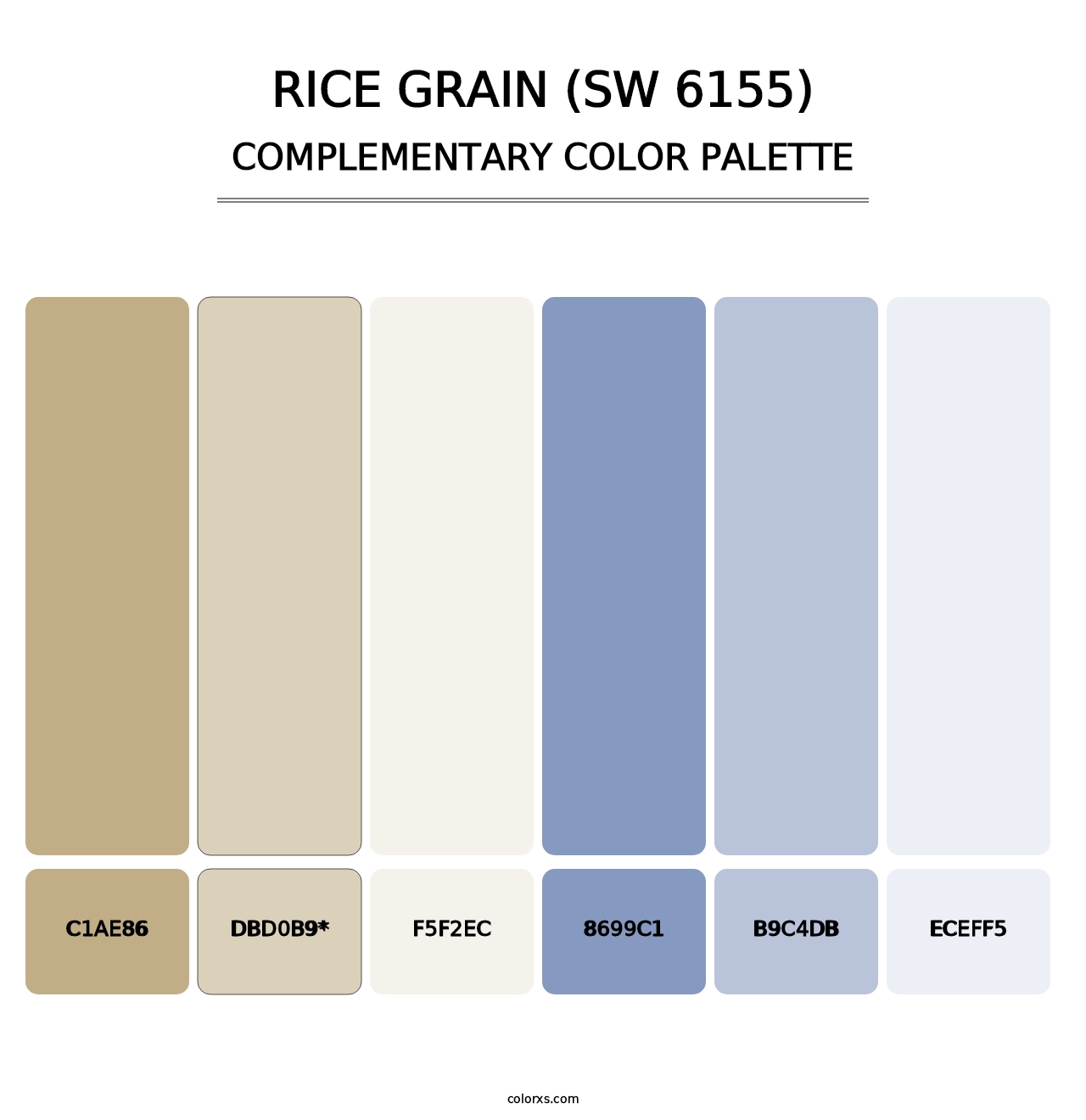 Rice Grain (SW 6155) - Complementary Color Palette