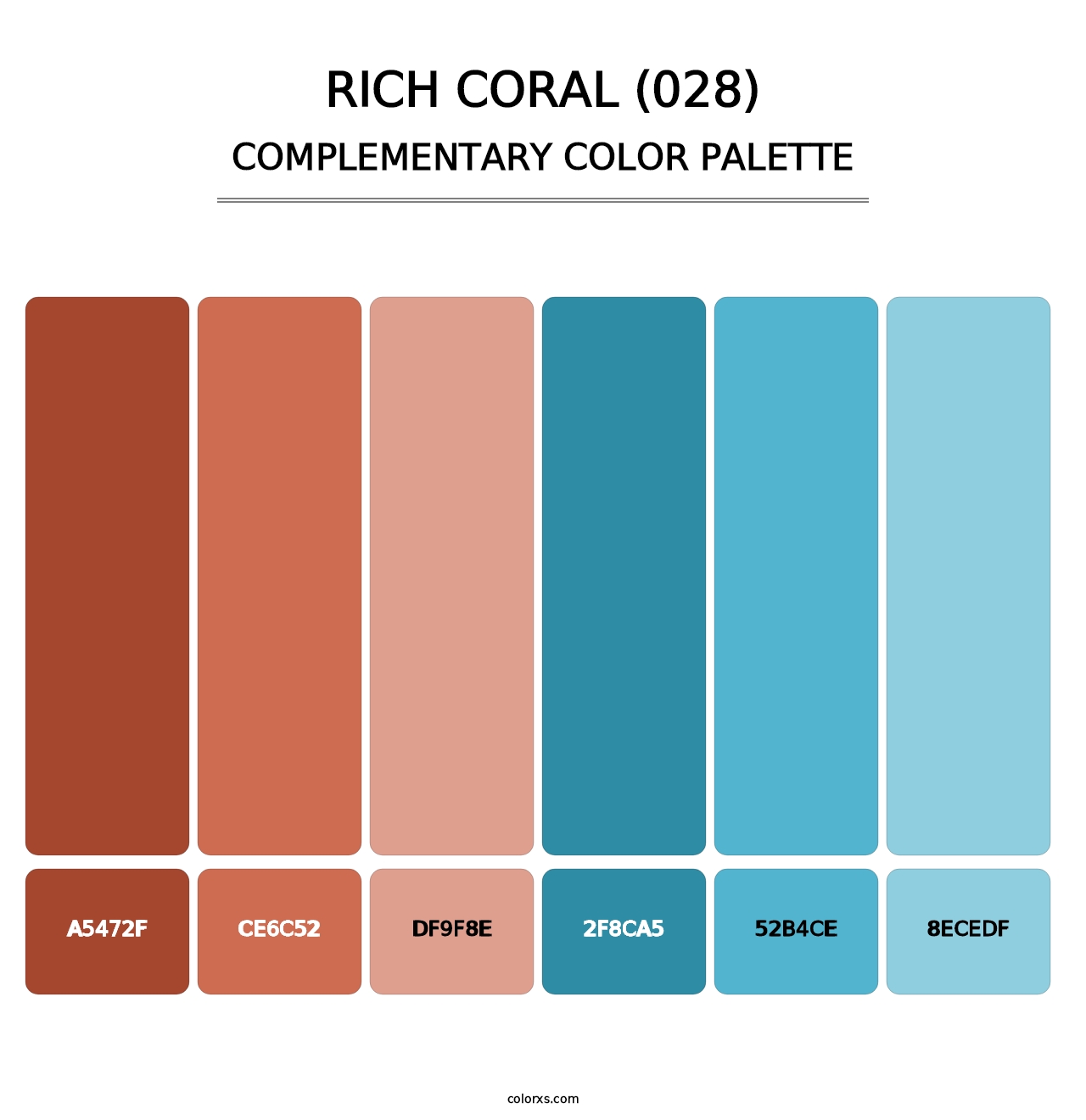 Rich Coral (028) - Complementary Color Palette