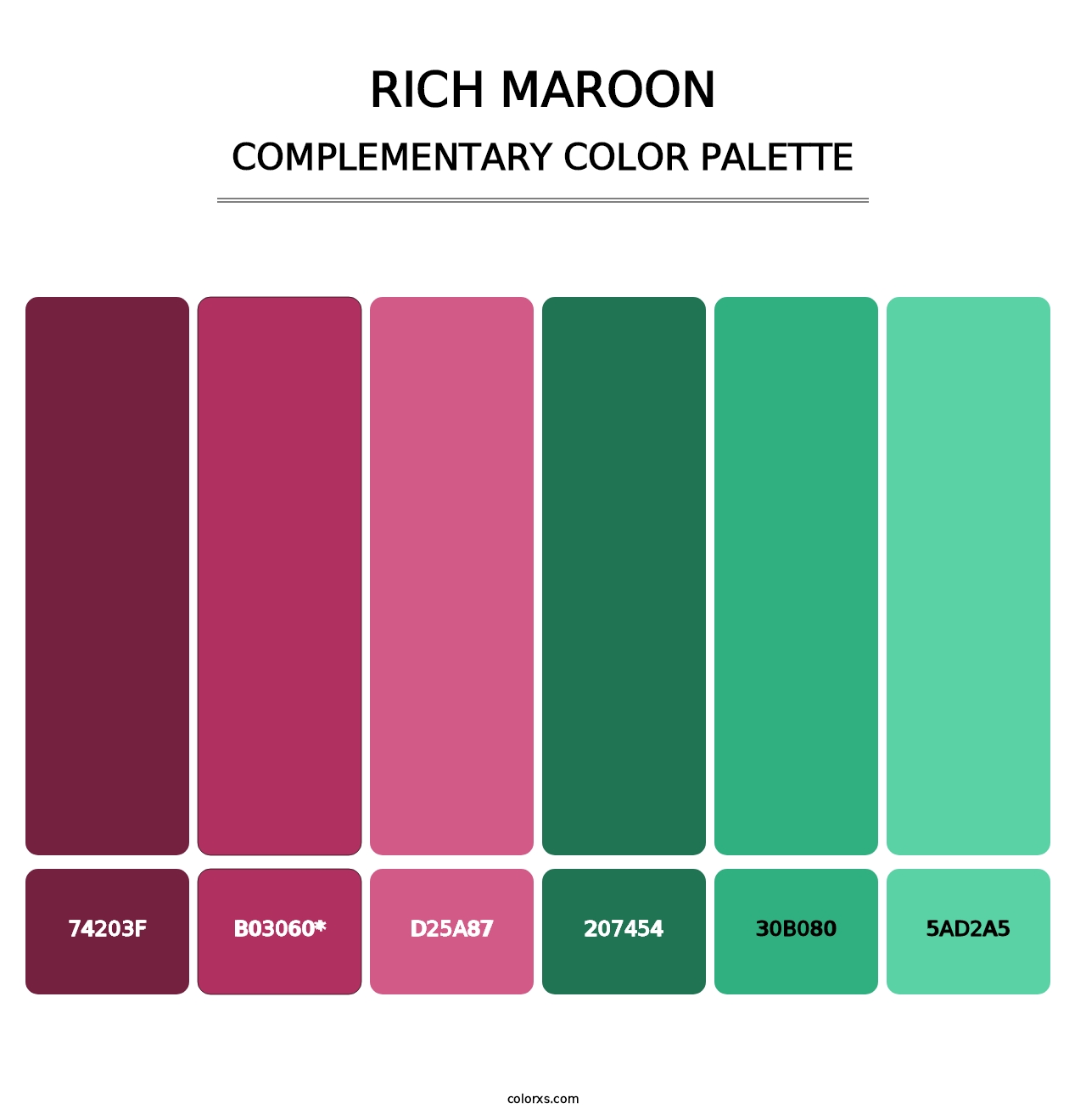 Rich Maroon - Complementary Color Palette