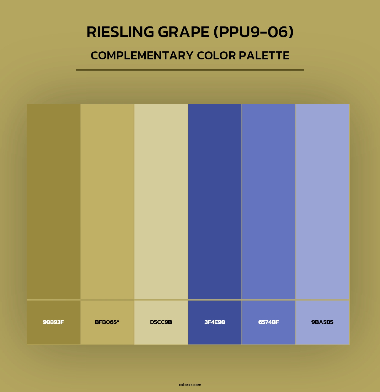 Riesling Grape (PPU9-06) - Complementary Color Palette