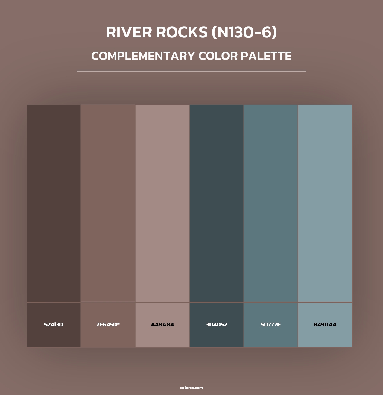 River Rocks (N130-6) - Complementary Color Palette