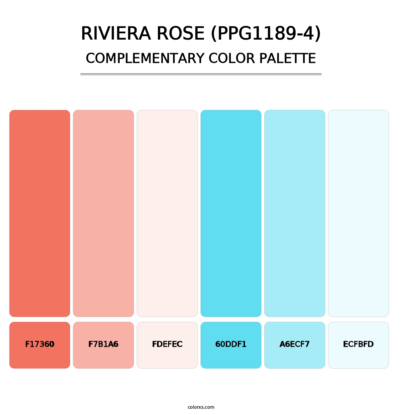 Riviera Rose (PPG1189-4) - Complementary Color Palette
