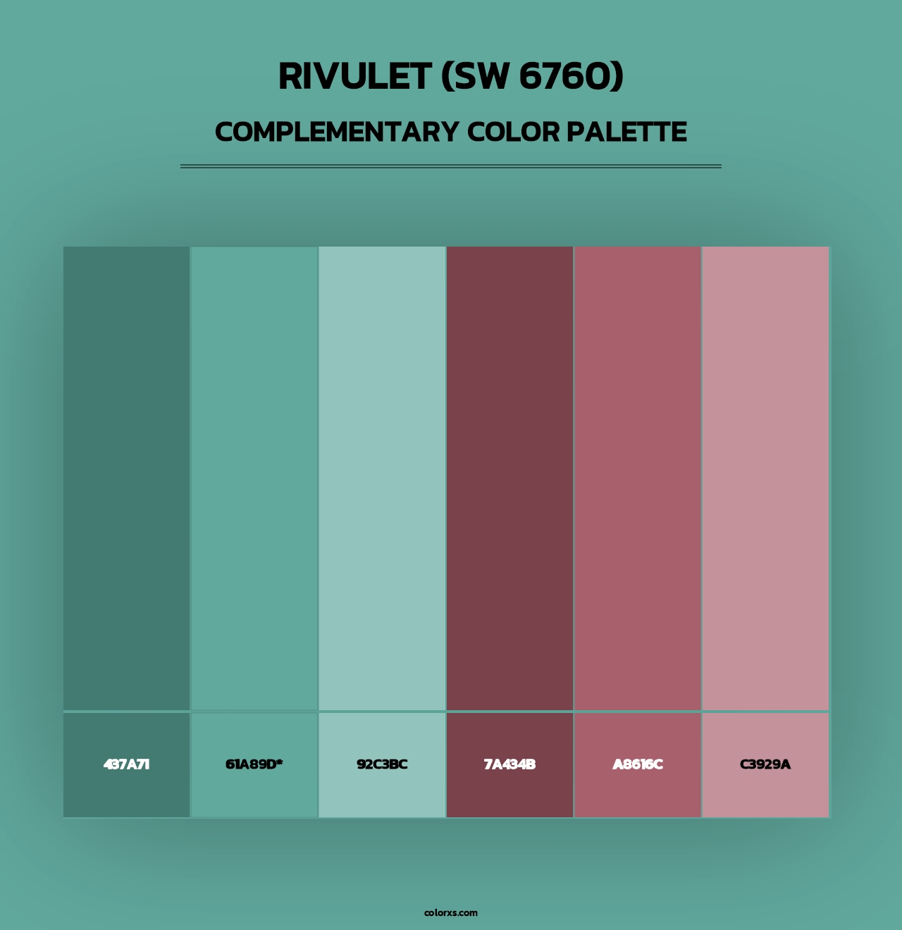 Rivulet (SW 6760) - Complementary Color Palette