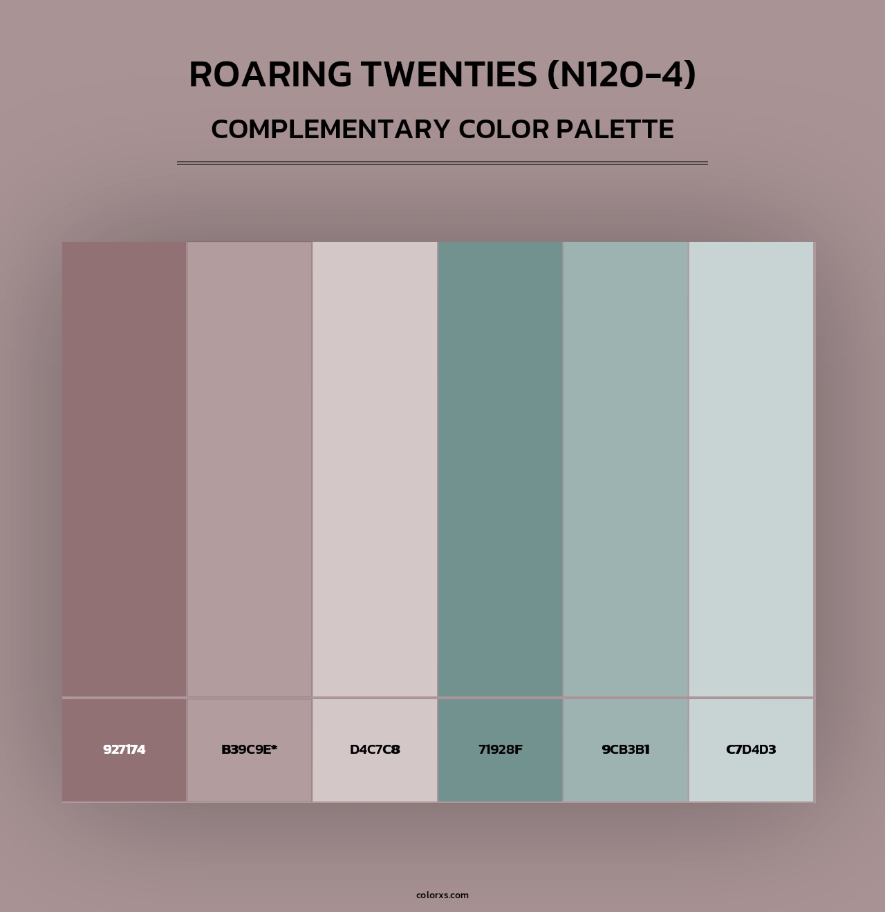 Roaring Twenties (N120-4) - Complementary Color Palette