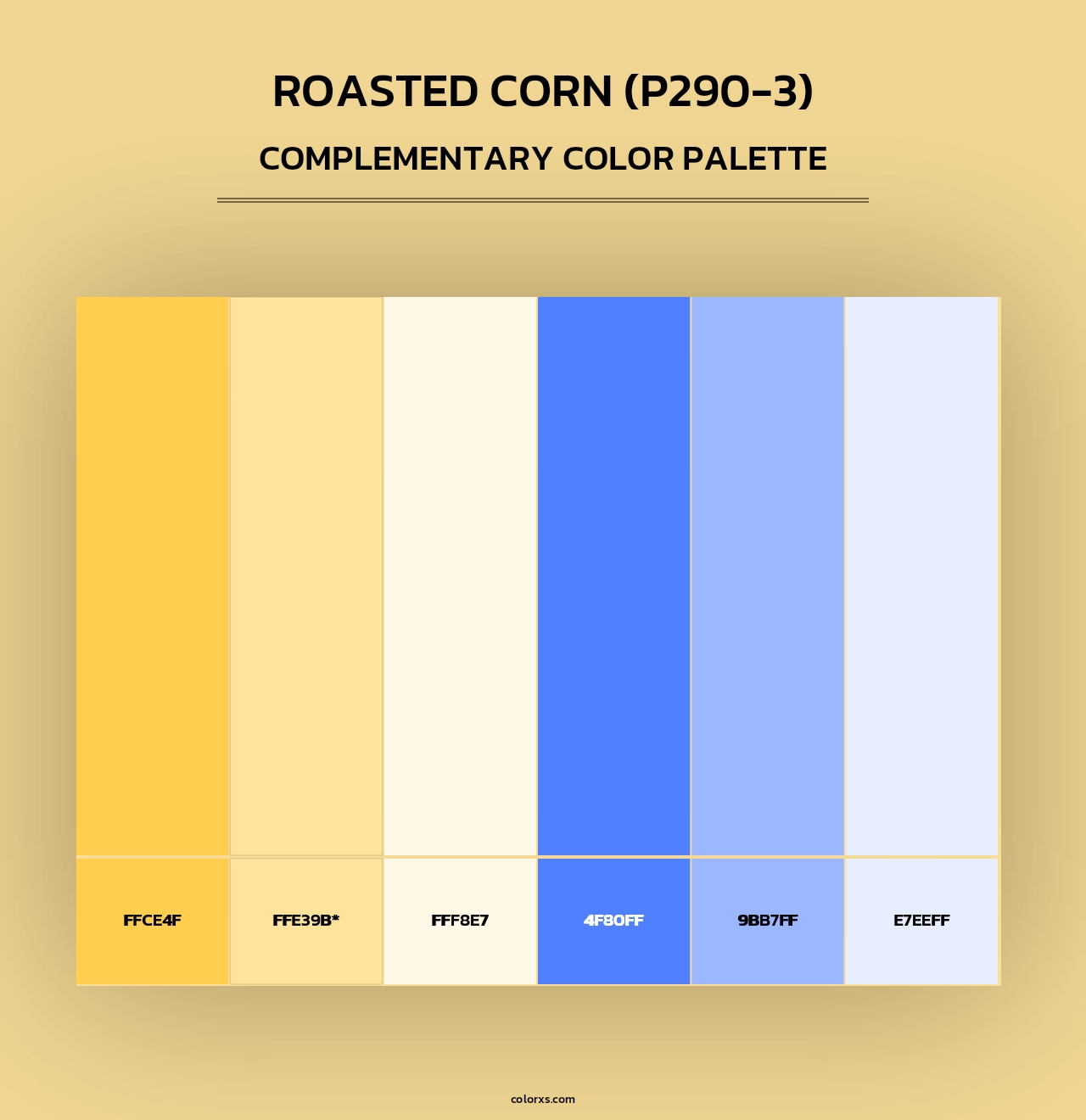 Roasted Corn (P290-3) - Complementary Color Palette