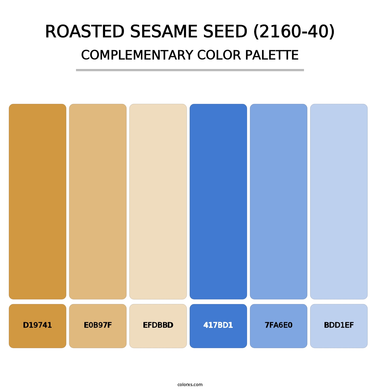 Roasted Sesame Seed (2160-40) - Complementary Color Palette