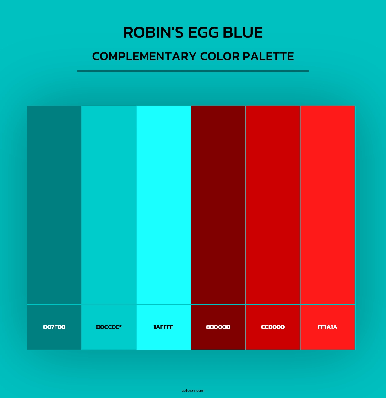 Robin's Egg Blue color palettes