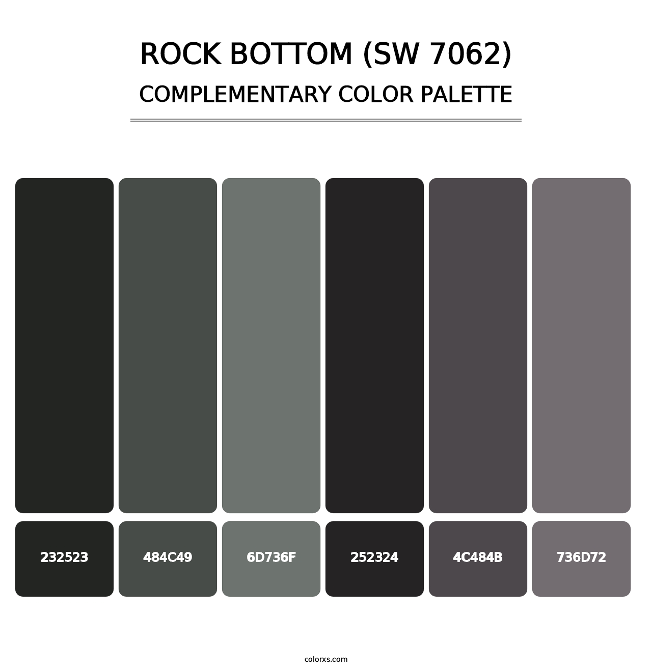 Rock Bottom (SW 7062) - Complementary Color Palette