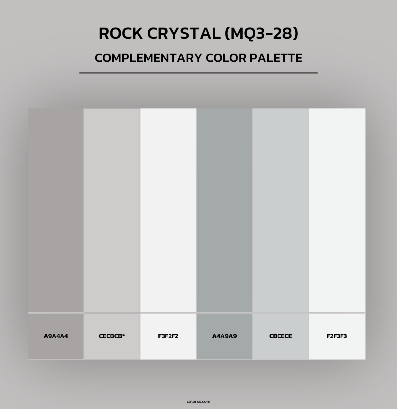 Rock Crystal (MQ3-28) - Complementary Color Palette