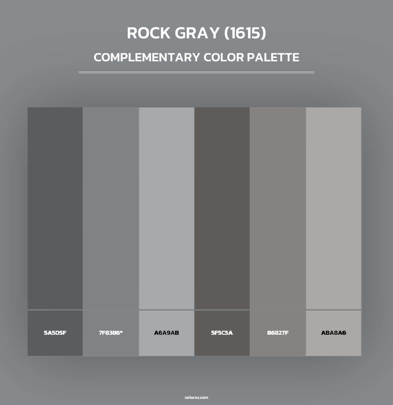 Rock Gray (1615) - Complementary Color Palette