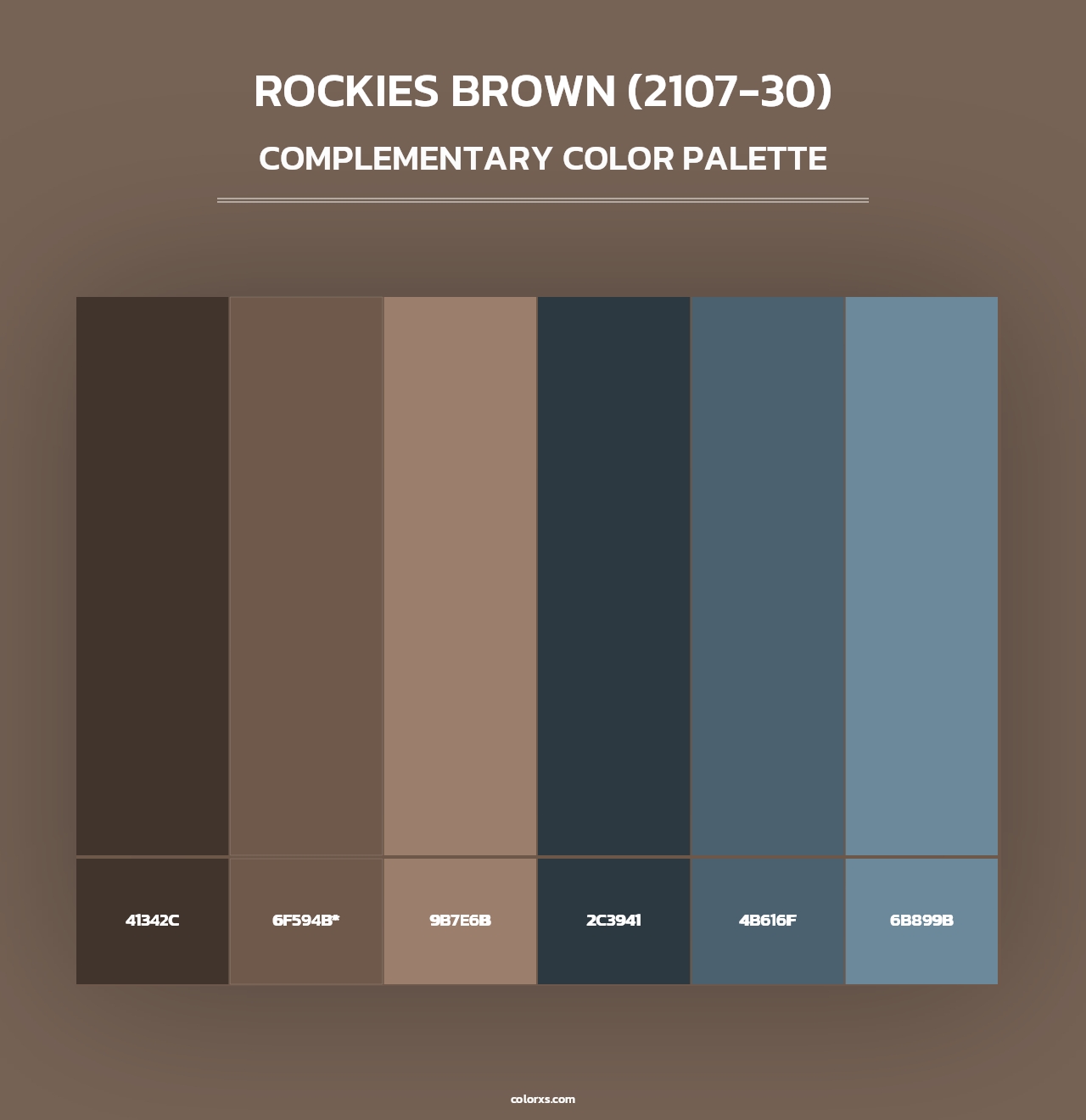 Rockies Brown (2107-30) - Complementary Color Palette