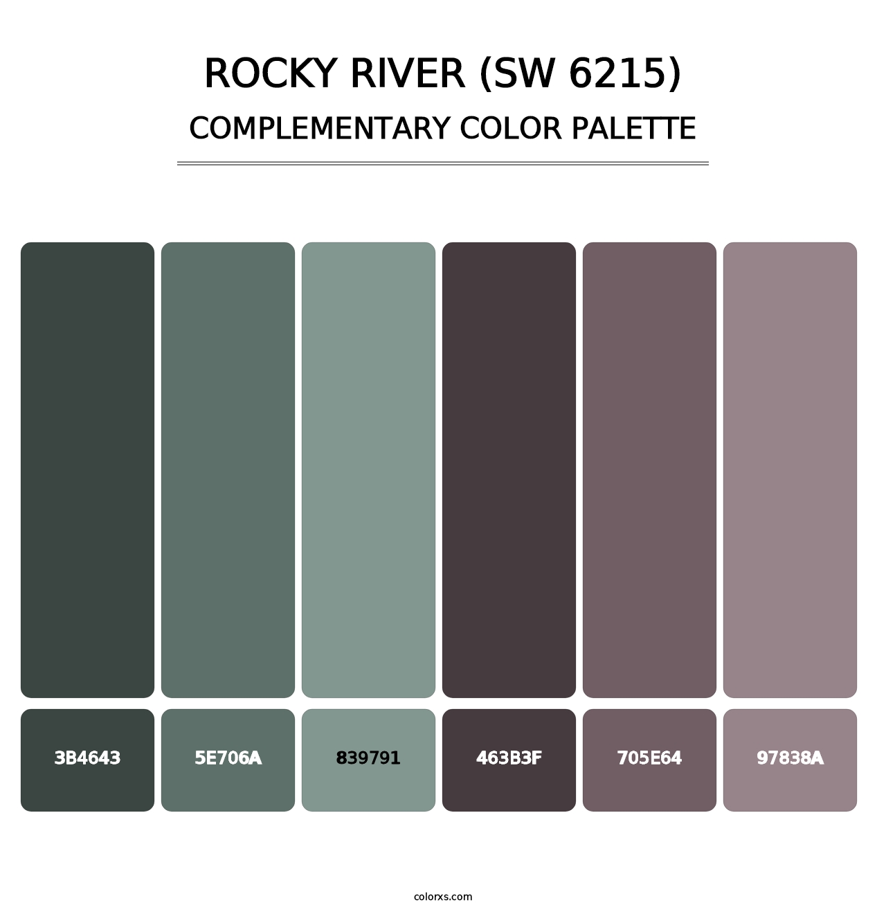 Rocky River (SW 6215) - Complementary Color Palette