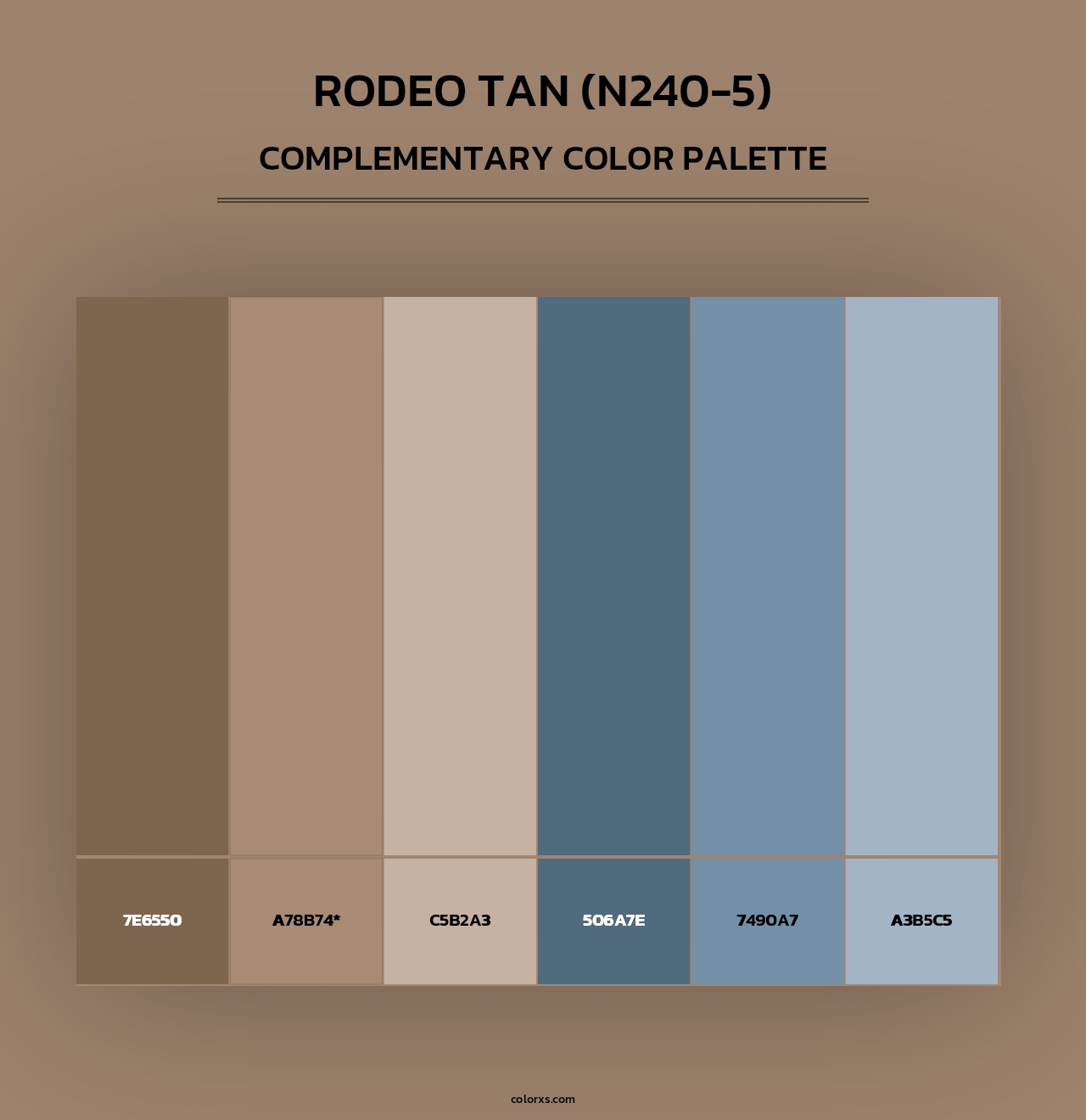 Rodeo Tan (N240-5) - Complementary Color Palette
