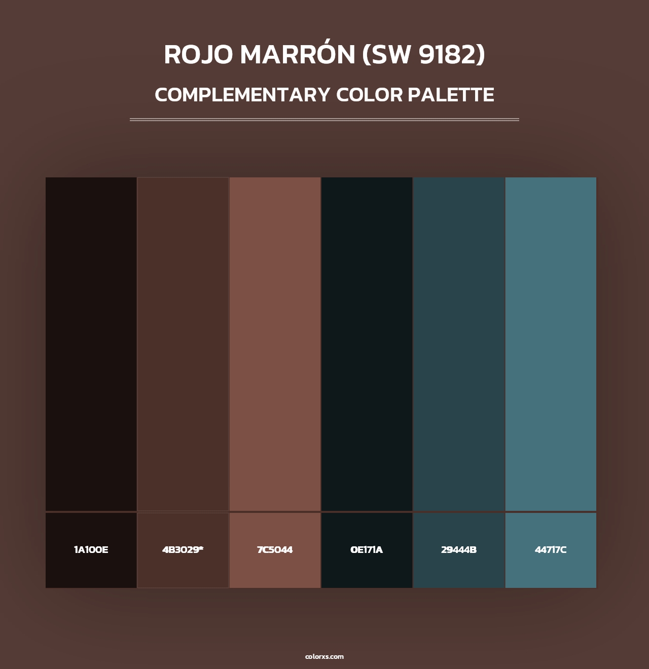 Rojo Marrón (SW 9182) - Complementary Color Palette