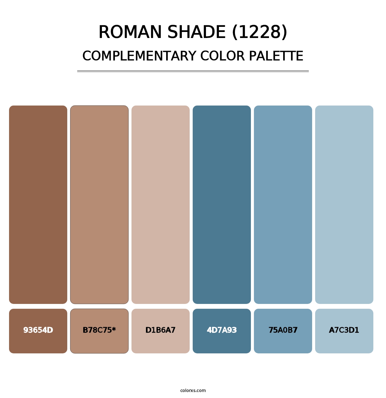 Roman Shade (1228) - Complementary Color Palette