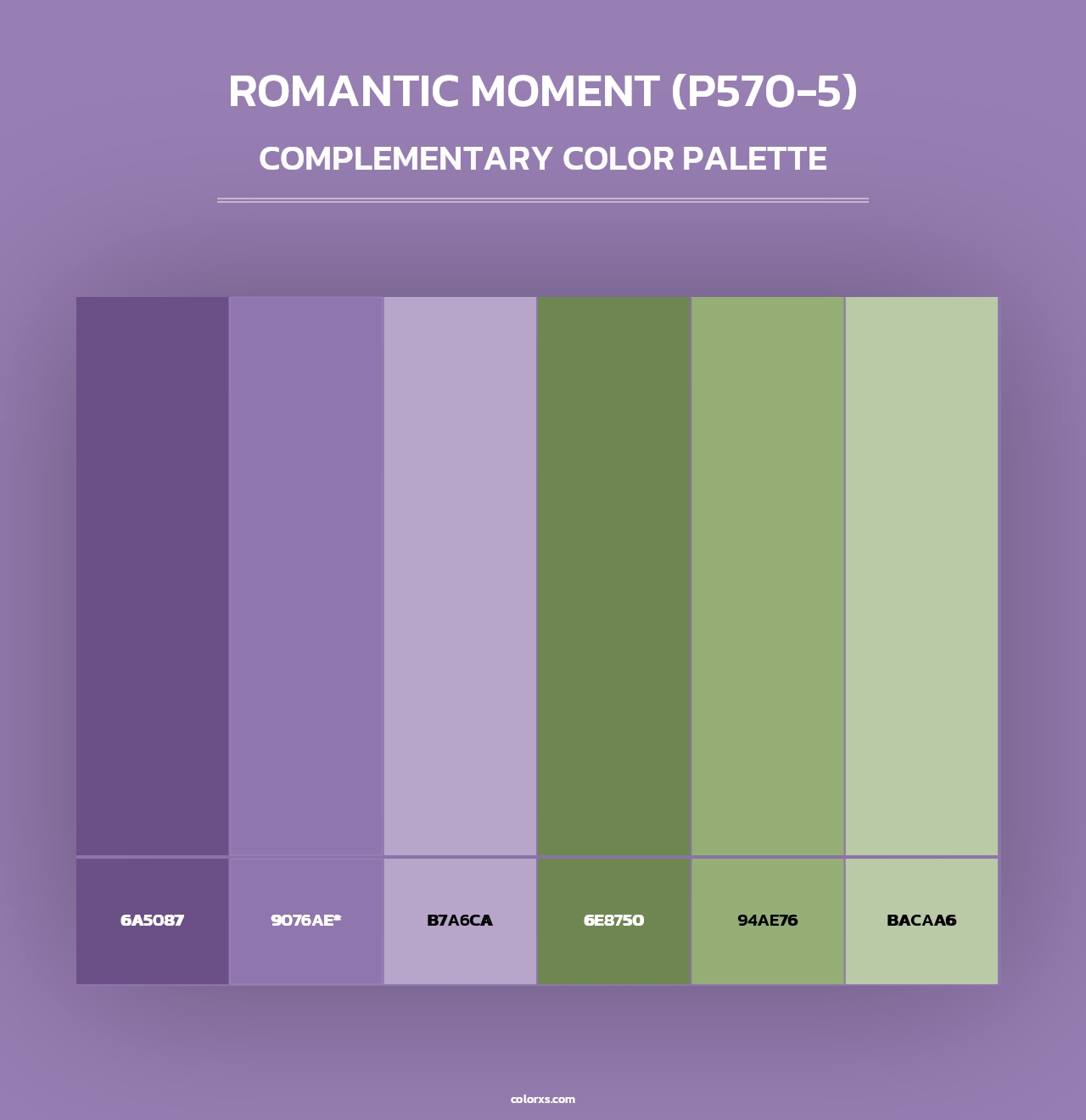 Romantic Moment (P570-5) - Complementary Color Palette