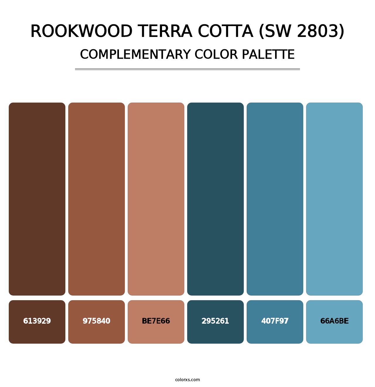 Rookwood Terra Cotta (SW 2803) - Complementary Color Palette