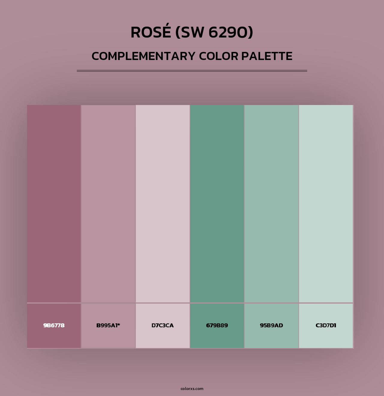 Rosé (SW 6290) - Complementary Color Palette