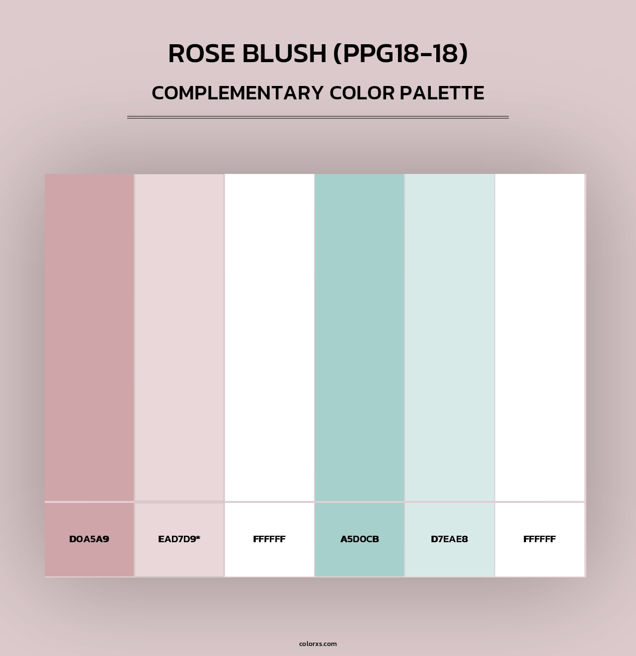 Rose Blush (PPG18-18) - Complementary Color Palette