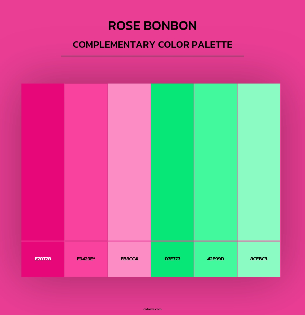 Rose Bonbon - Complementary Color Palette