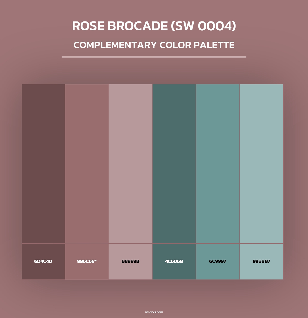Rose Brocade (SW 0004) - Complementary Color Palette