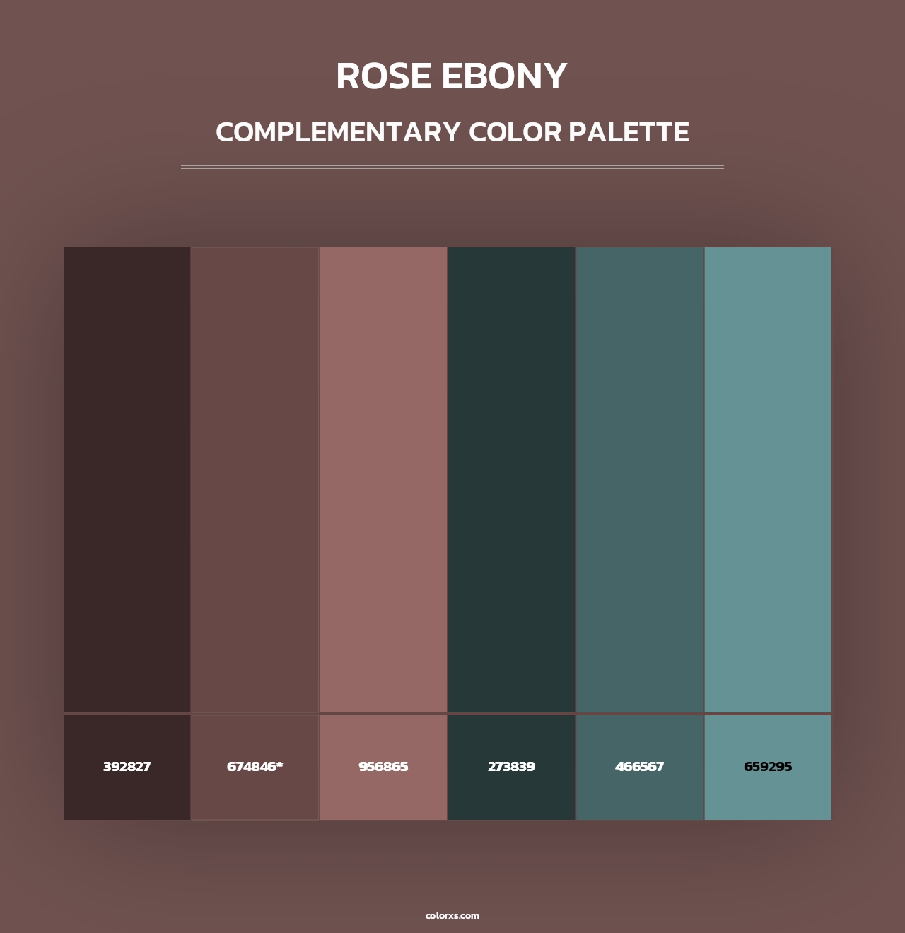 Rose Ebony - Complementary Color Palette