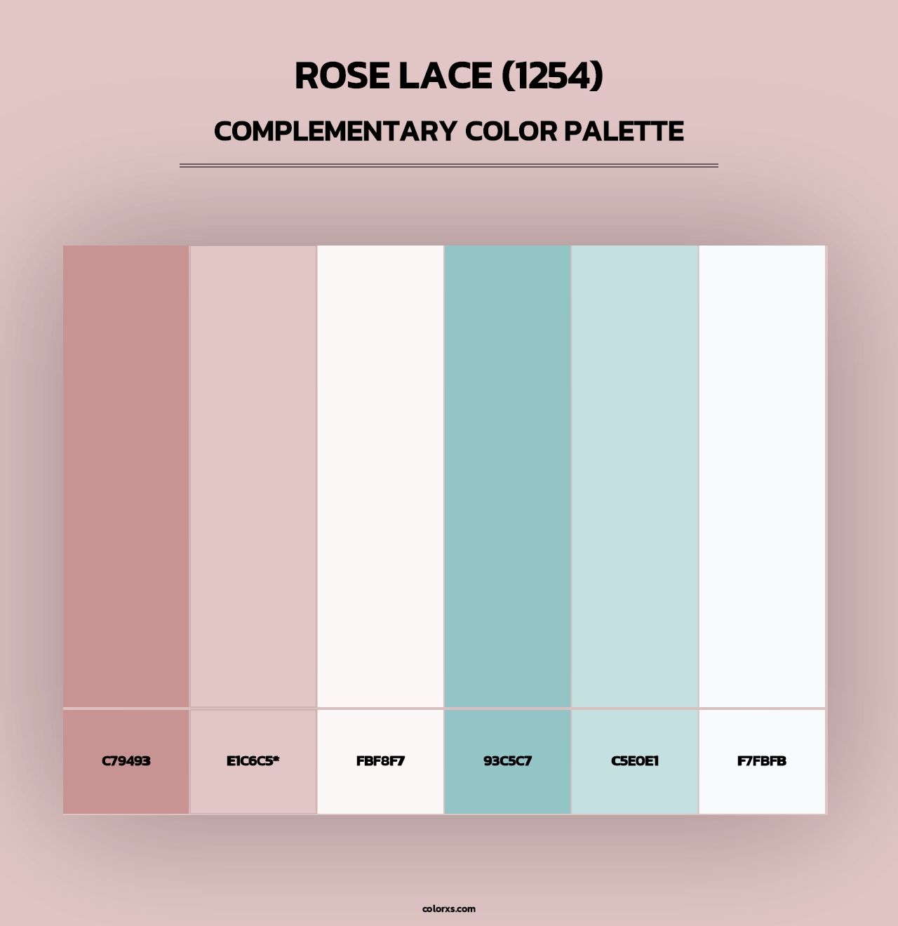 Rose Lace (1254) - Complementary Color Palette