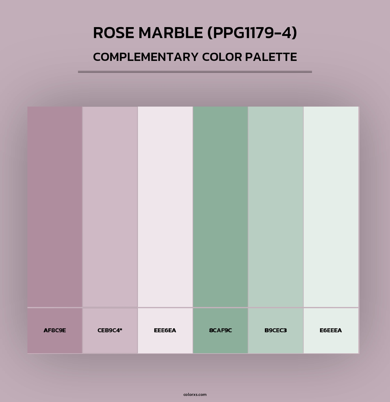 Rose Marble (PPG1179-4) - Complementary Color Palette